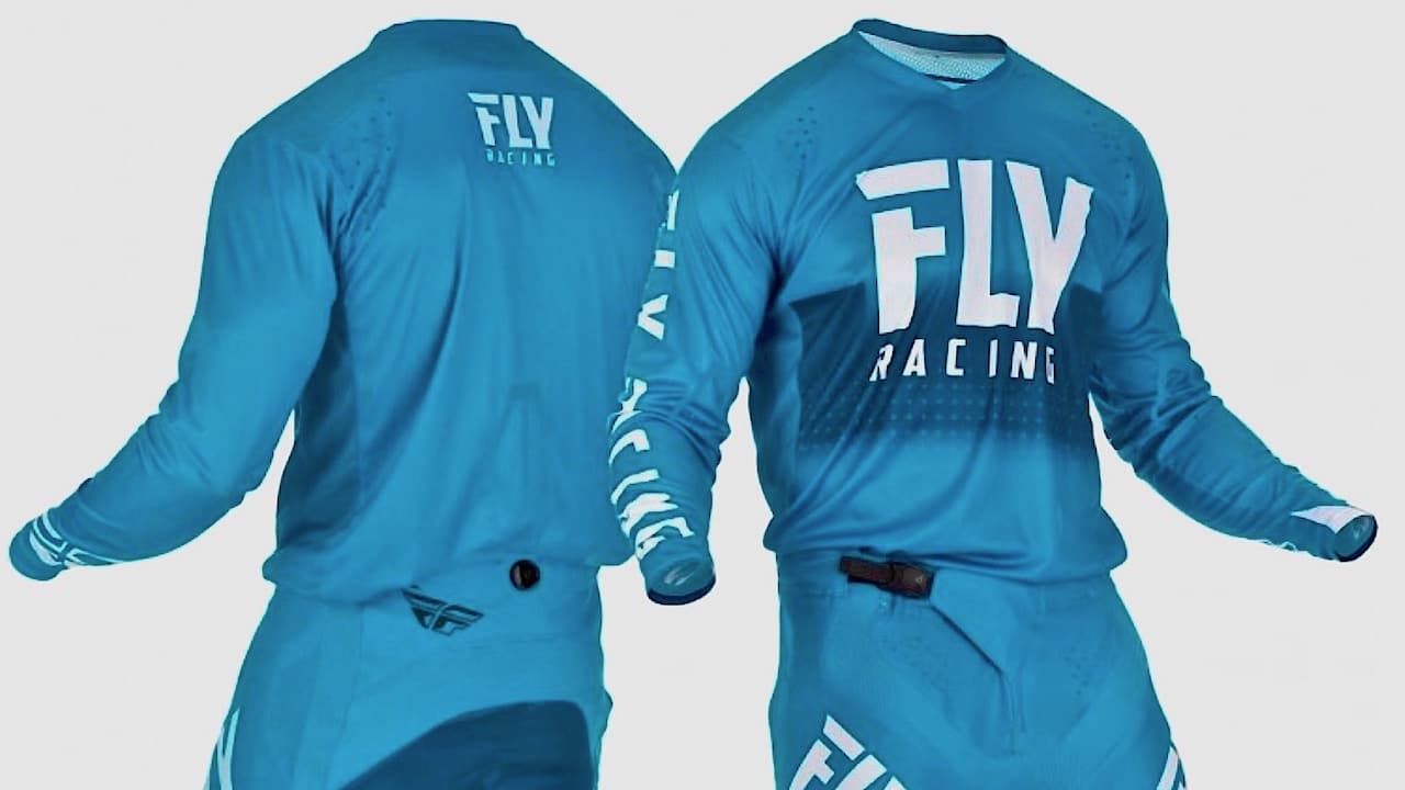 FLY LITE HYDROGEN JERSEY '19 BLUE/WHITE SIZE MEDIUM