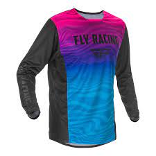 FLY '21 KINETIC S.E. JERSEY BLACK/PINK/BLUE LARGE
