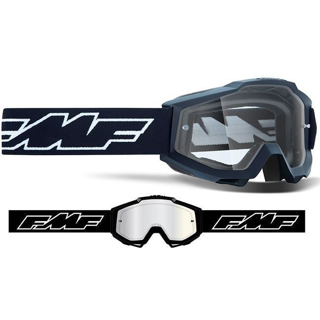 FMF POWERBOMB YTH GOGGLE ROCKET BLACK - CLEAR LENS