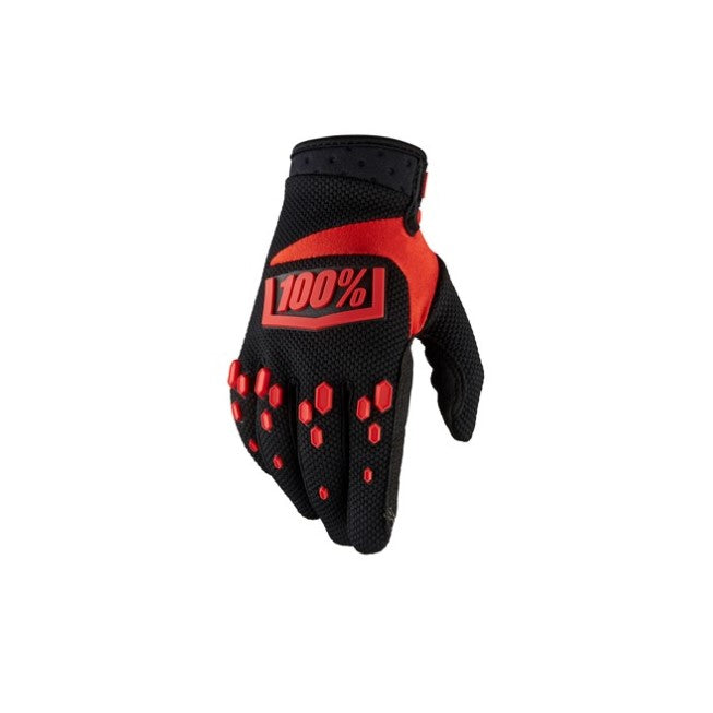 100% AIRMATIC GLOVE BLACK/RED YTH MED
