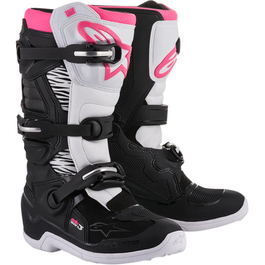 ALPINESTAR STELLA TECH-3 BLK/WHI/PINK SZ-6